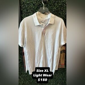 Burberry White Polo Classic Short Sleeve